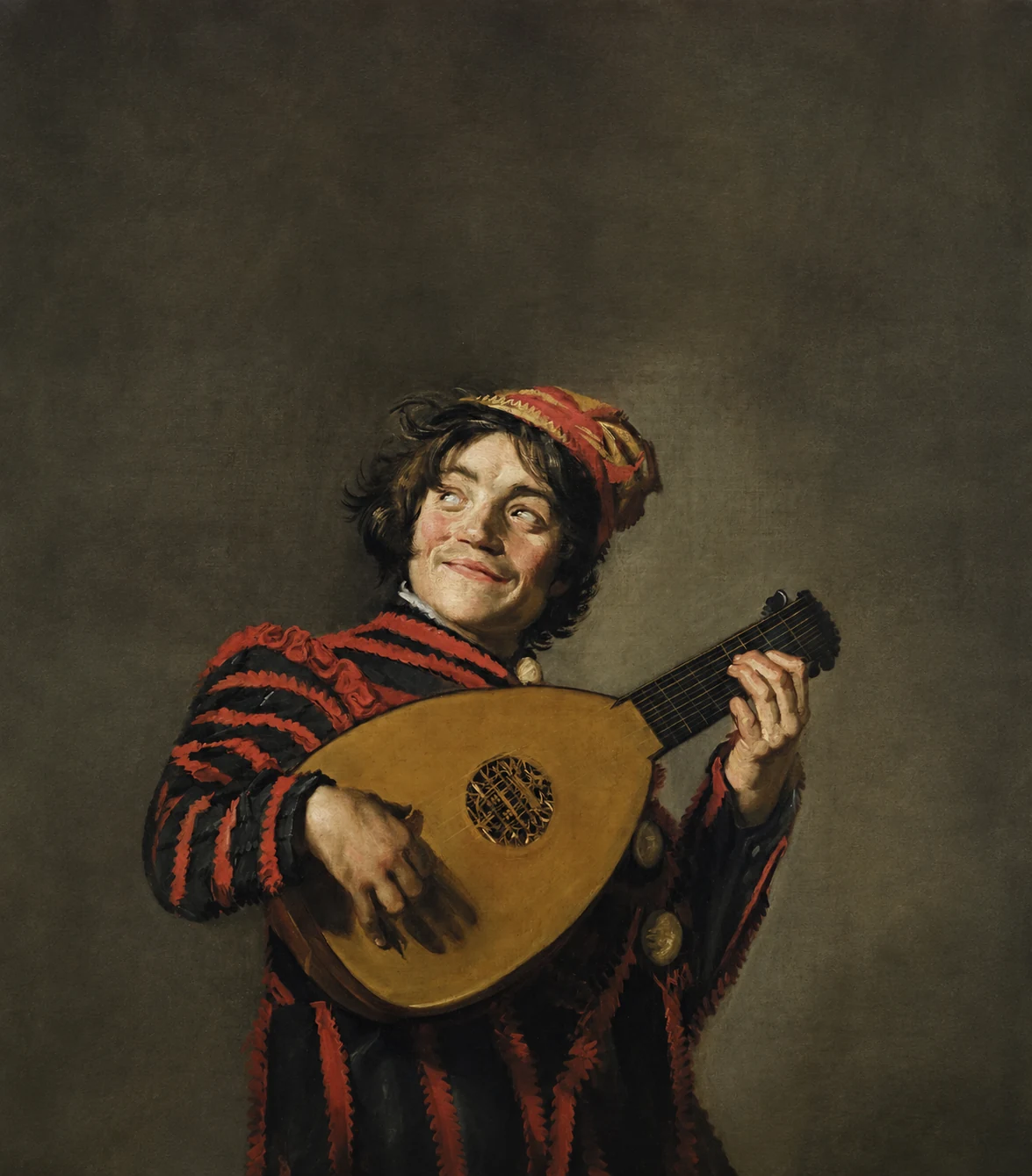Frans Hals’s lute player looking toward the other portrait